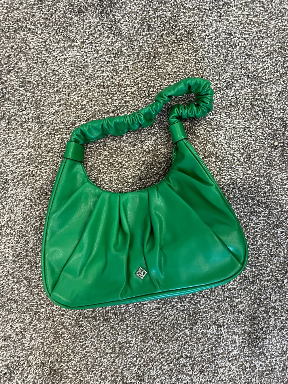 Call It Spring Emerald Green Ruched-Handle Shoulder Bag